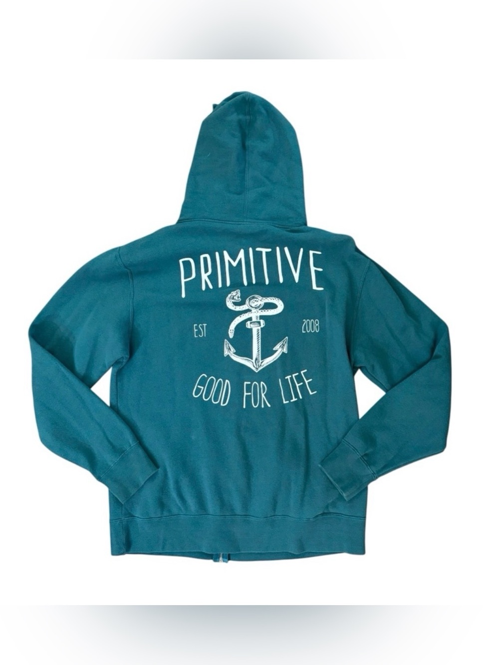 PRIMITIVE teal sweatshirt hoodie, “Good for Life,” unisex, size XL